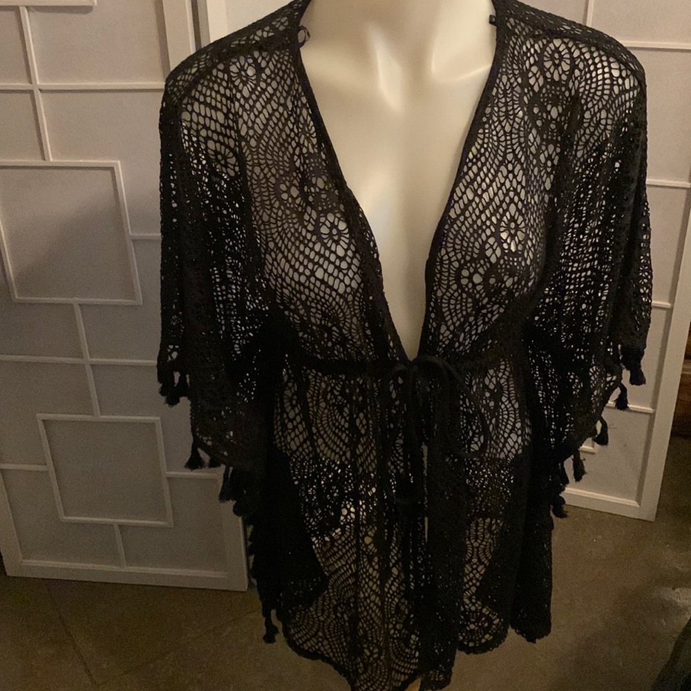 See through black cover up